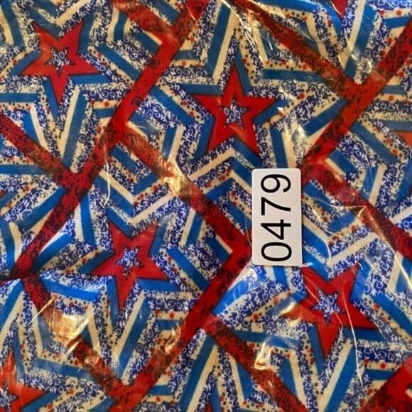 0479 LuLaRoe Size T & C Leggings Red and Blue Stars Print New - Picture 4 of 4